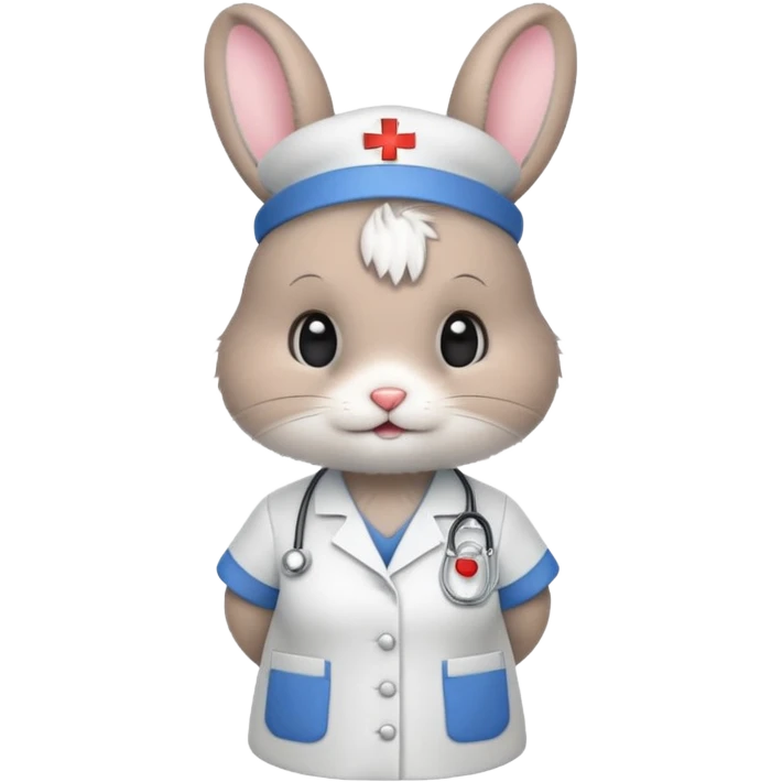small bunny nurse emoji