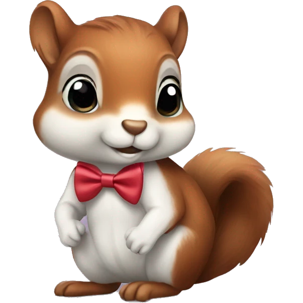 cute squirrel wearing a bow tie emoji