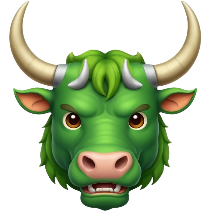 Green bull emoji