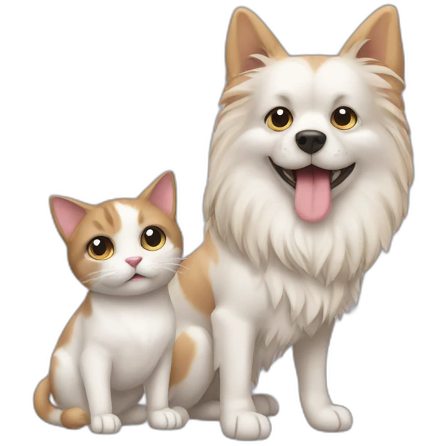 Chien et chat emoji