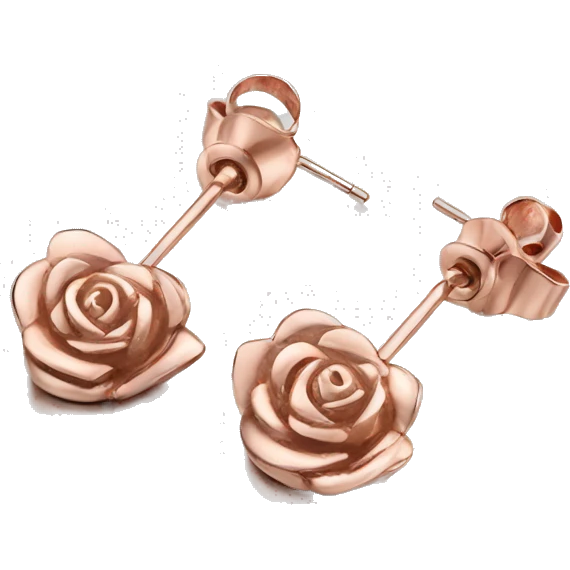 Rose gold earrings emoji