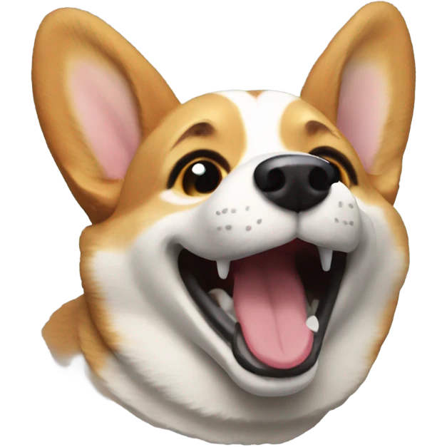 Laughing corgi  emoji