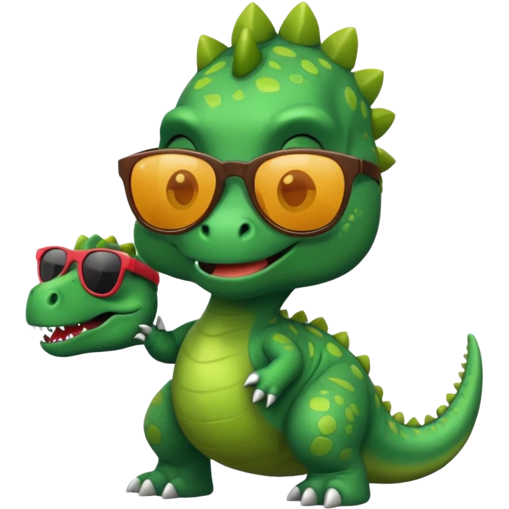 dinosour with sun glasses  emoji