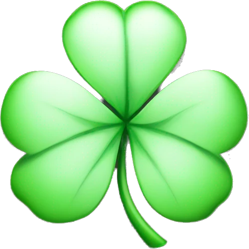 CLOVER 5 leaf Black  emoji
