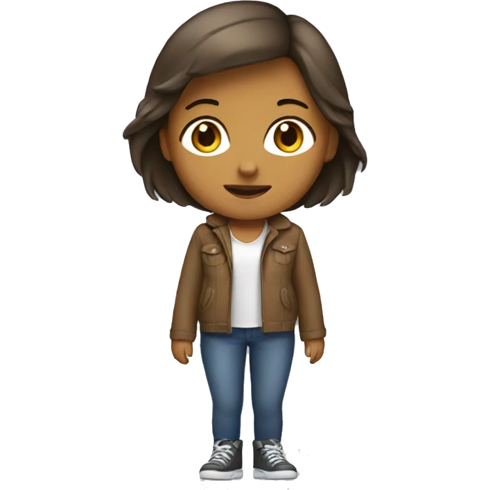 Girl with medium lenght emoji