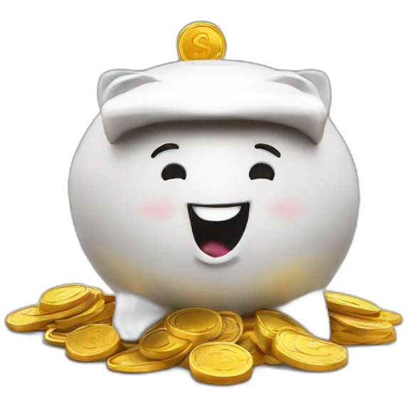 moneybox with coins ezplosion emoji