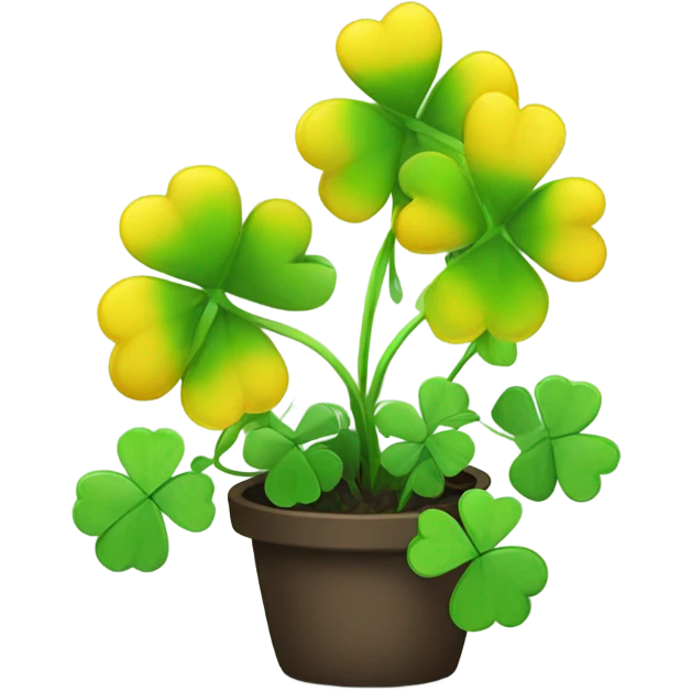 Sunshine clover emoji