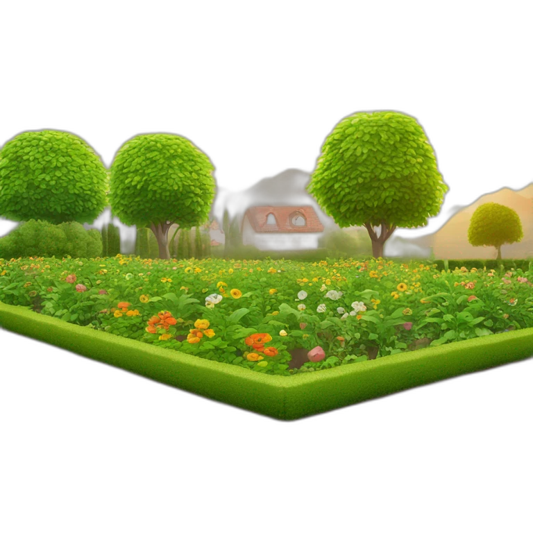 Garten-mit-strelizien-sonnenschein-und-viel-rasen emoji