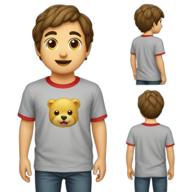 Niño rubio camiseta pucela emoji
