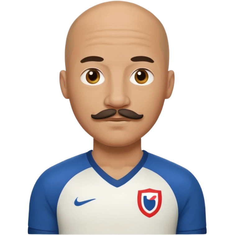 player with jersey  bald and mustache  emoji
