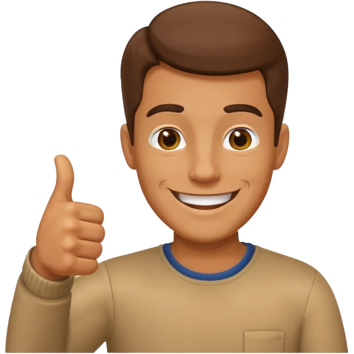 man giving a thumbs-up emoji