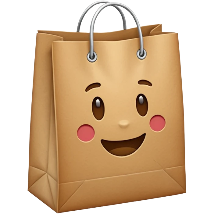 sac kraft marron ouvert  emoji