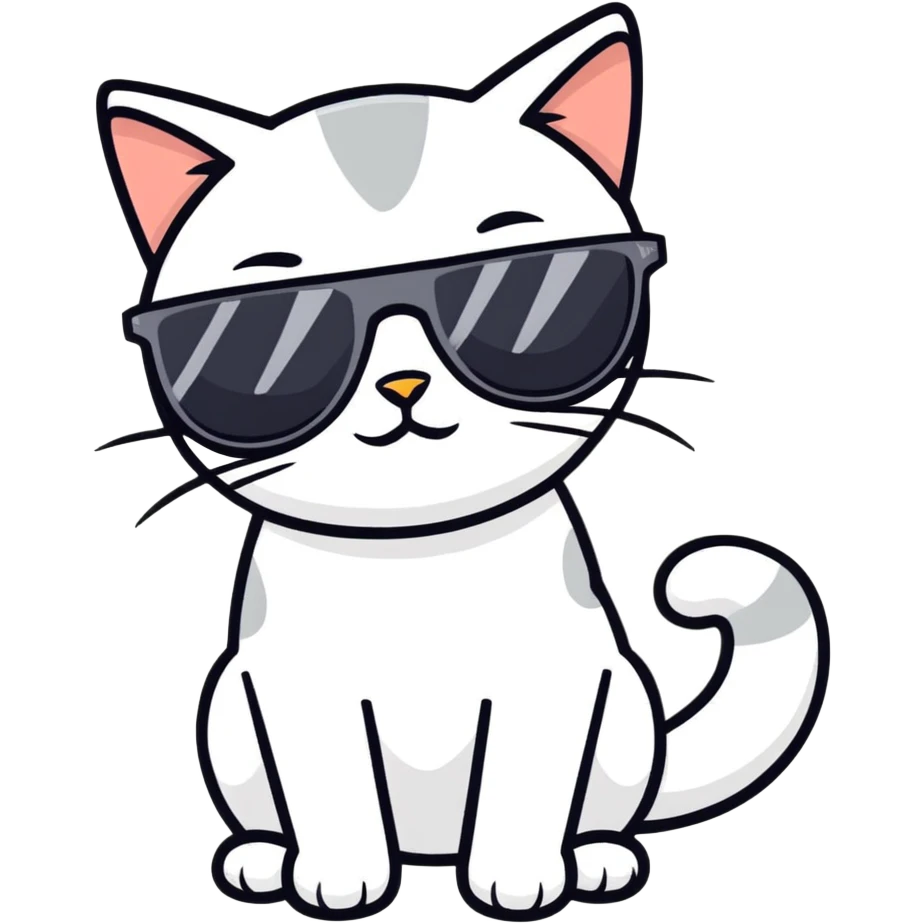 Cat with sunglasses emoji