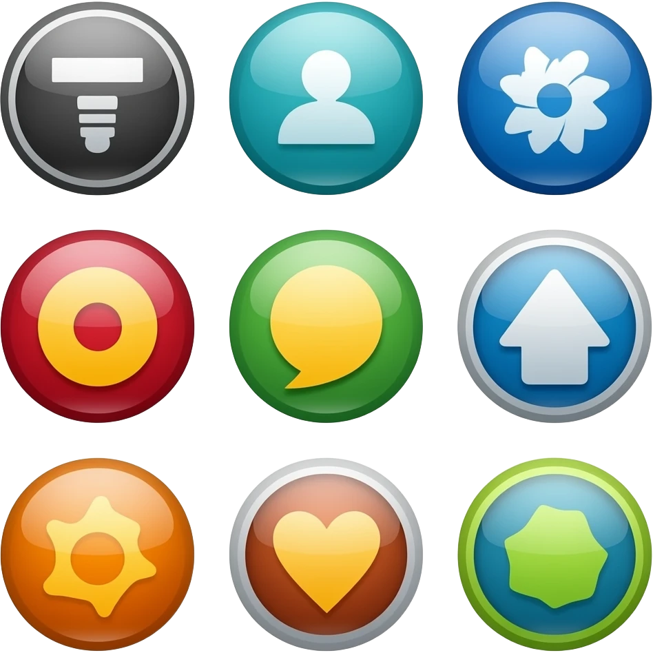 Создай много эмодзи для статуса  на разные тематики emoji