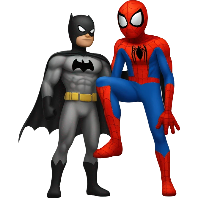 spiderman and batman emoji