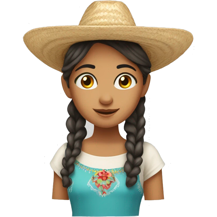 Mexican girl from Selina’s wearing a hat ￼ emoji