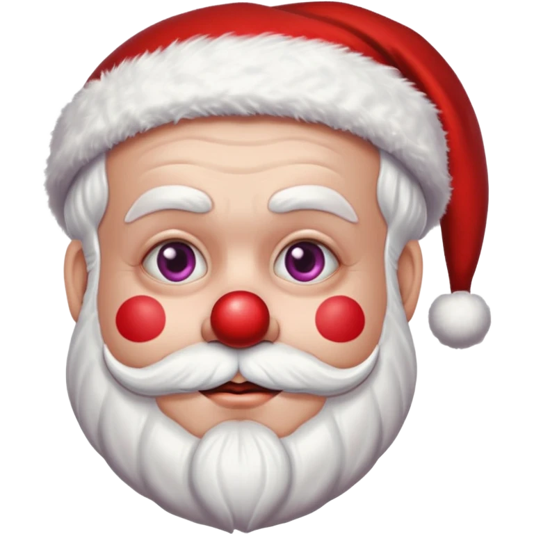 santa with clown emoji