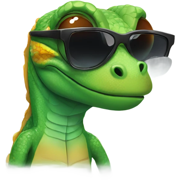 Lizard wearing sunglasses emoji