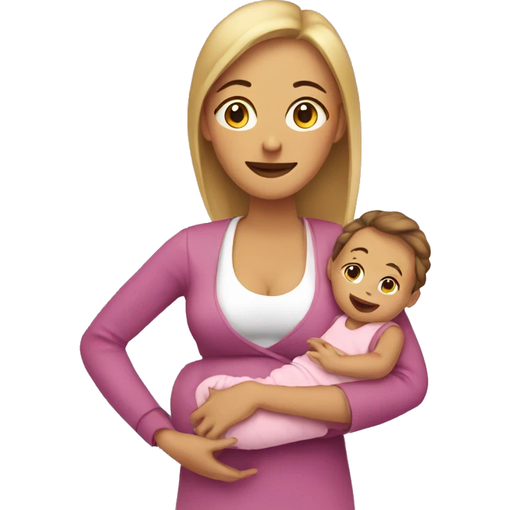 mom with baby emoji