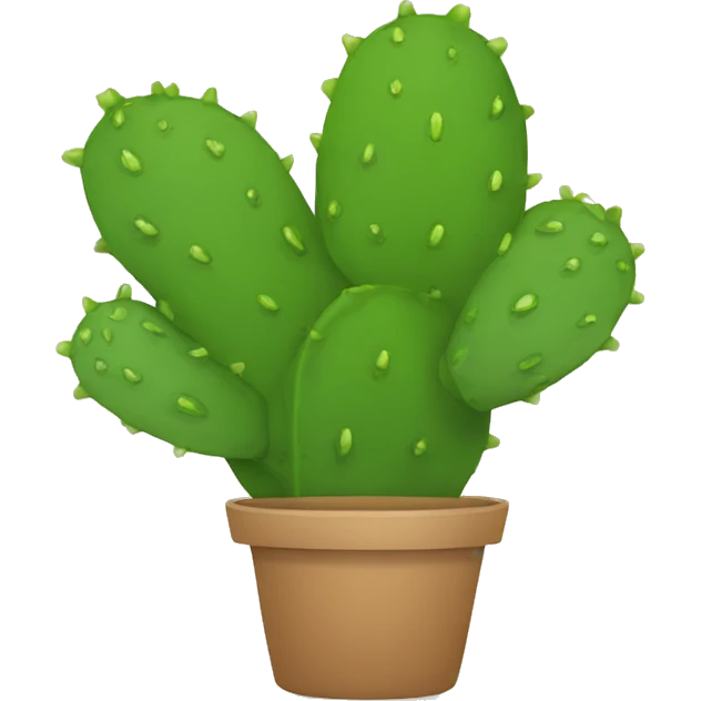 single flat Nopal without pot emoji