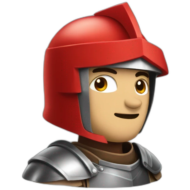 red appli knight emoji