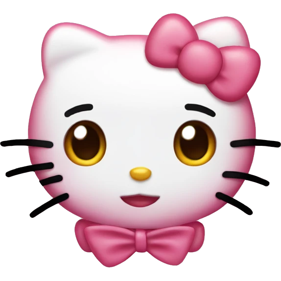 hello kitty with heart eyes emoji
