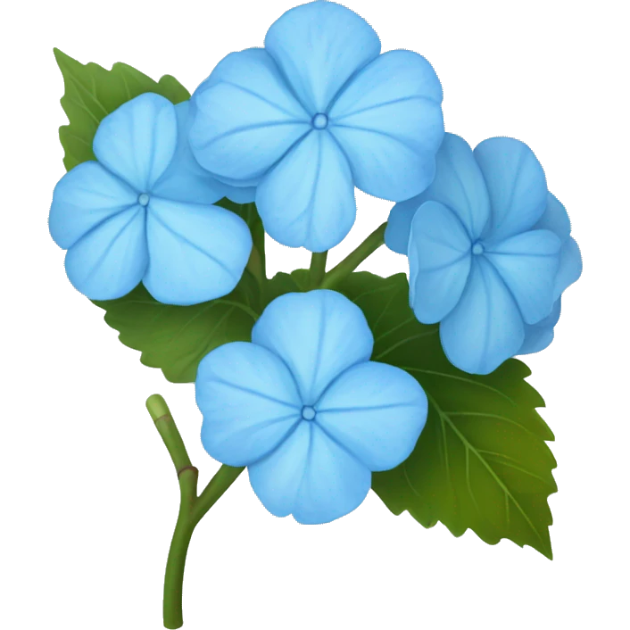Light blue hydrangea emoji