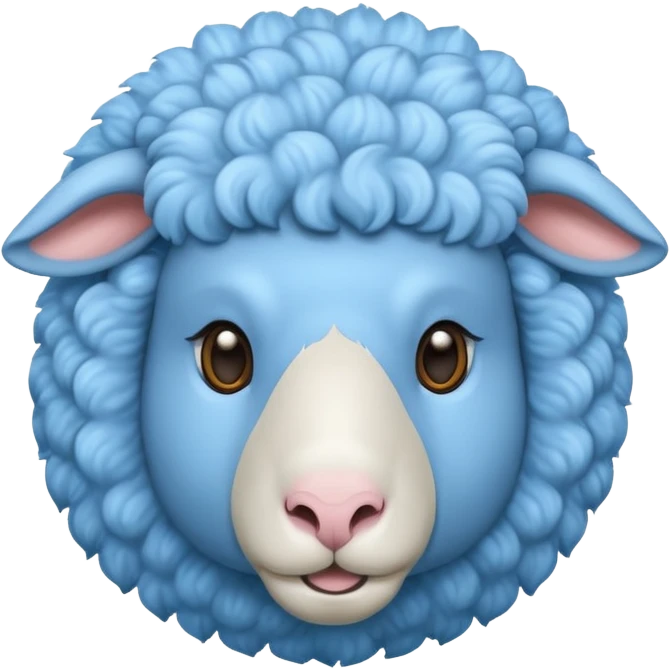 light blue sheep only head emoji