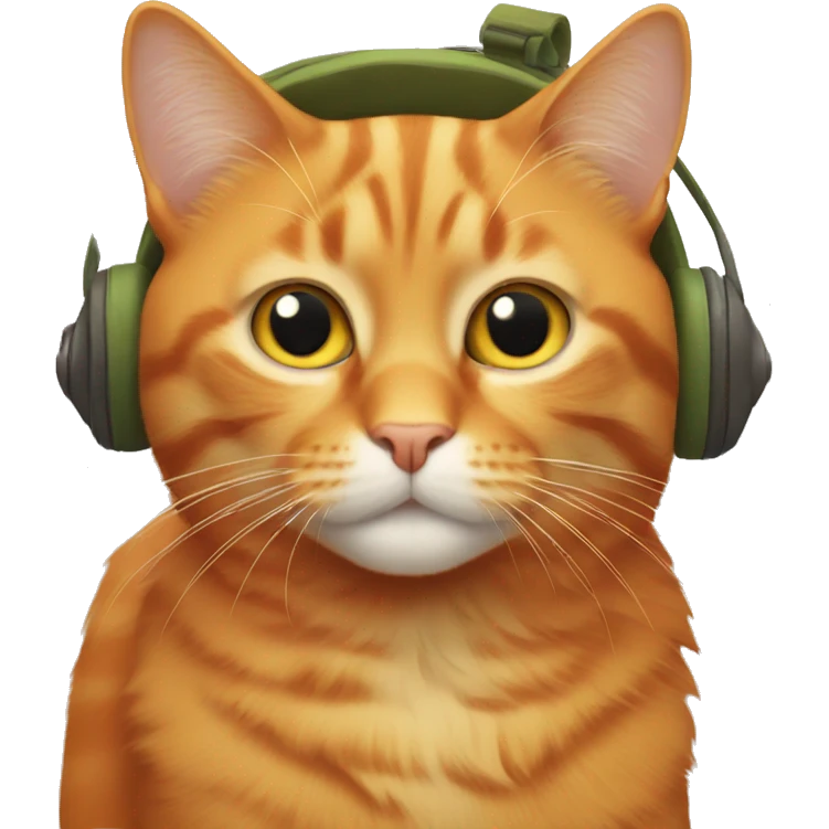 Outdoorsy orange cat emoji