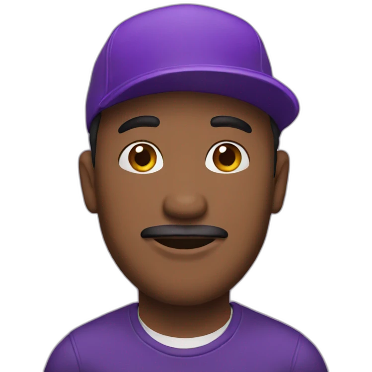 man with purple hat emoji