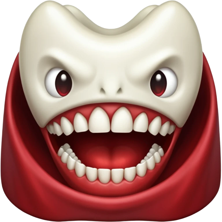 Upward facing vampire teeth emoji  emoji