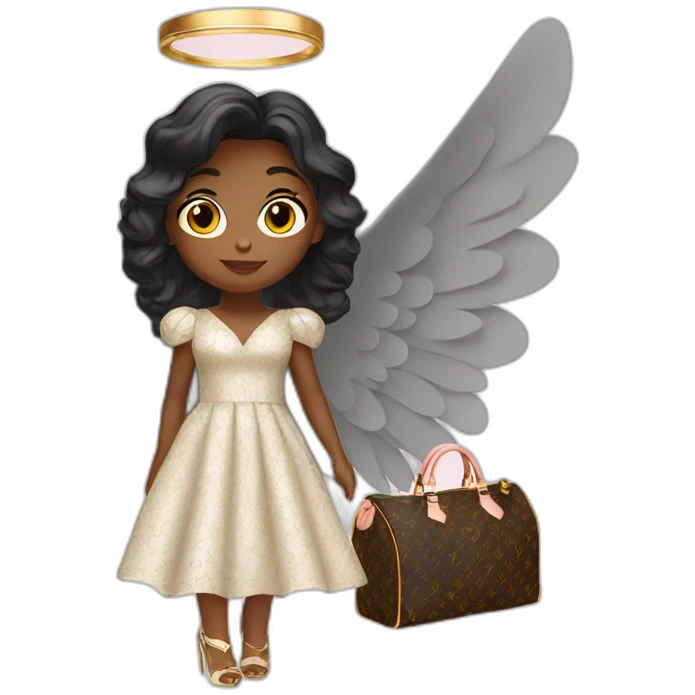 angel with louis vuitton dress emoji