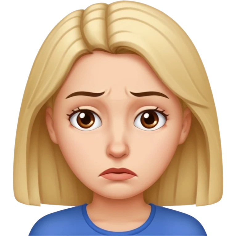Mujer preocupada emoji