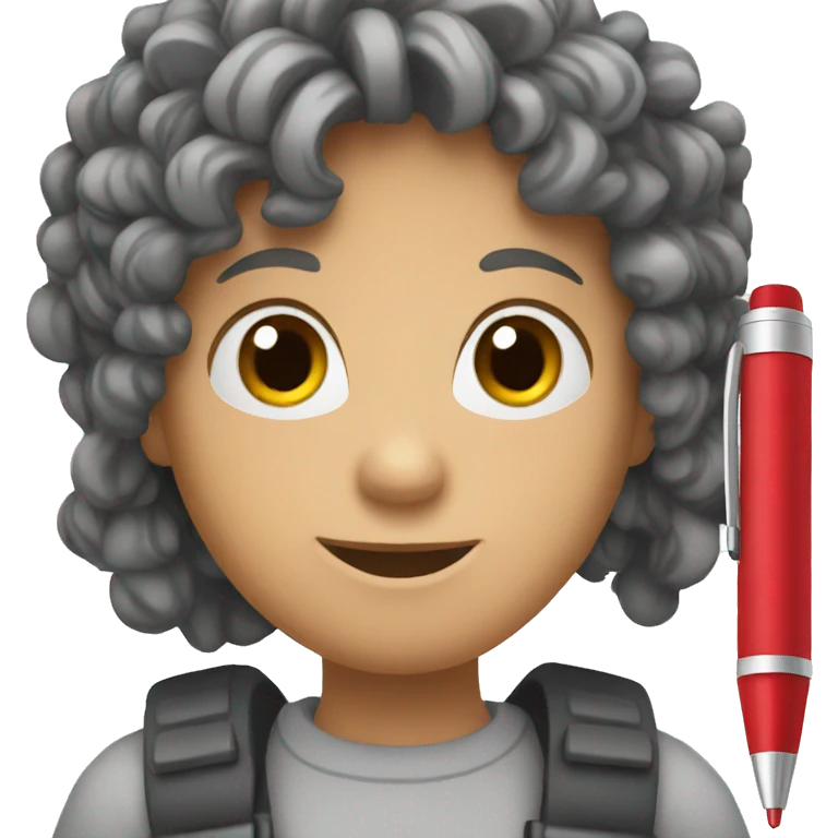red pen emoji
