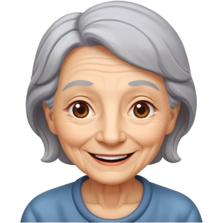 old woman smiling emoji
