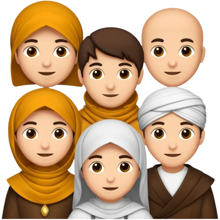 Kabe'nin önünde dönen insanlar emoji