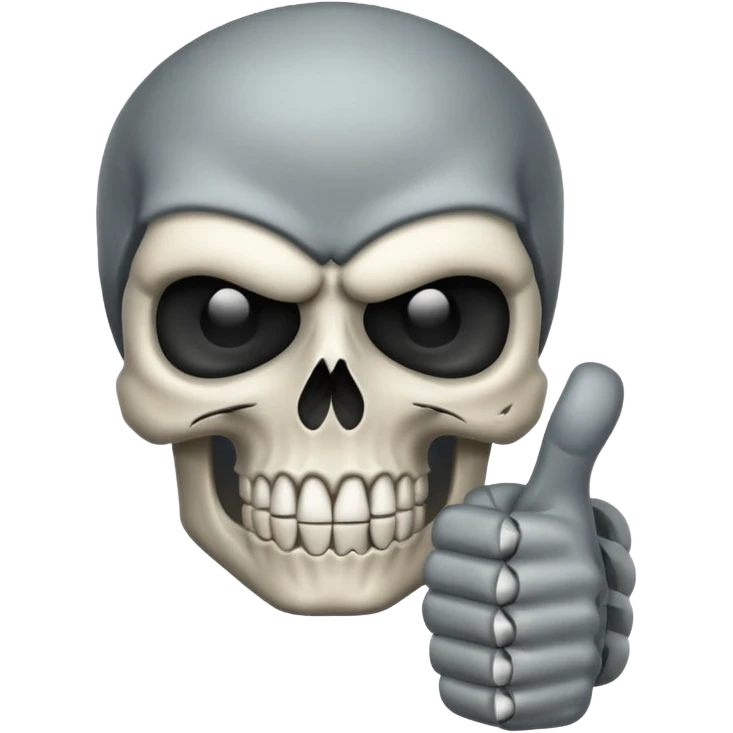 Skull punisher giving thumbs up emoji