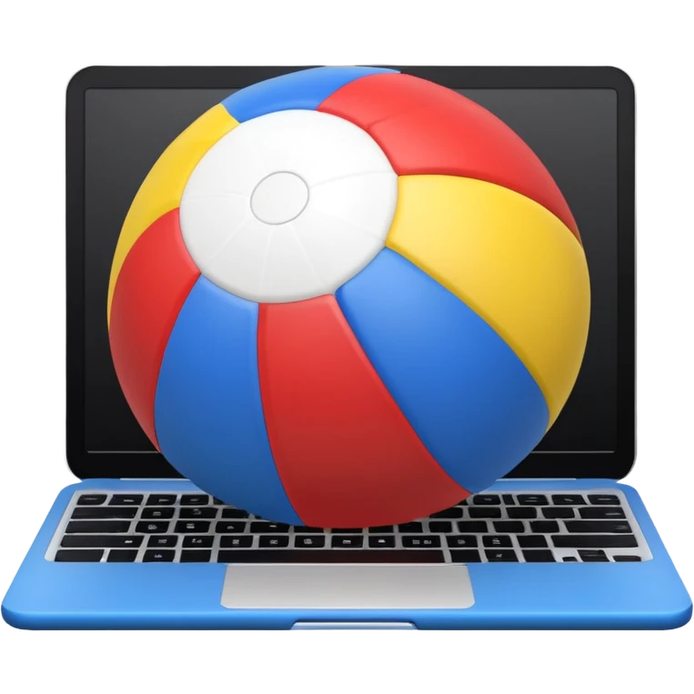 Beach ball + laptop emoji