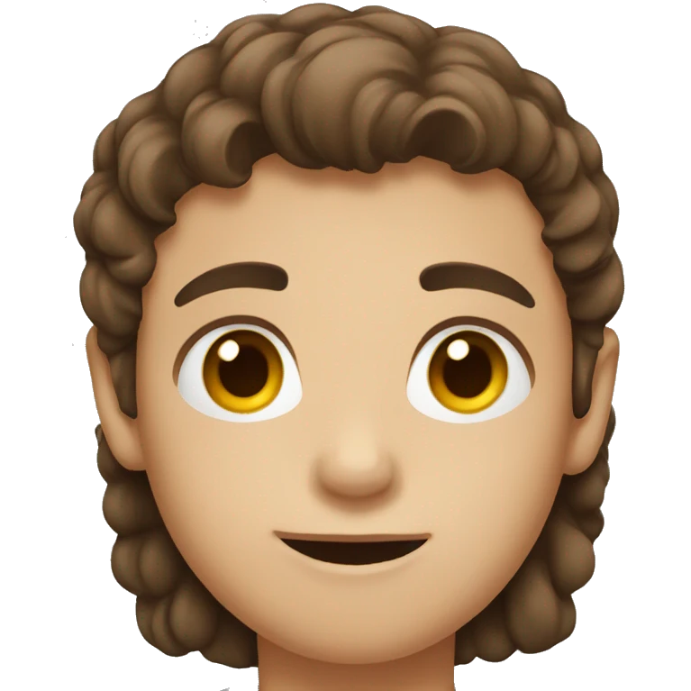 A boy with brown hair  emoji