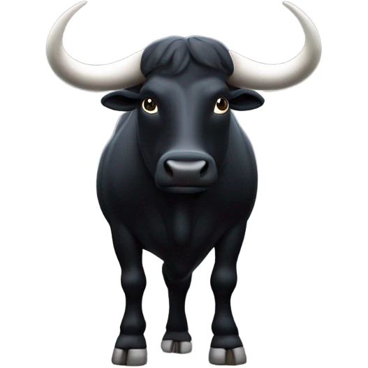 Gros taureau noir  emoji