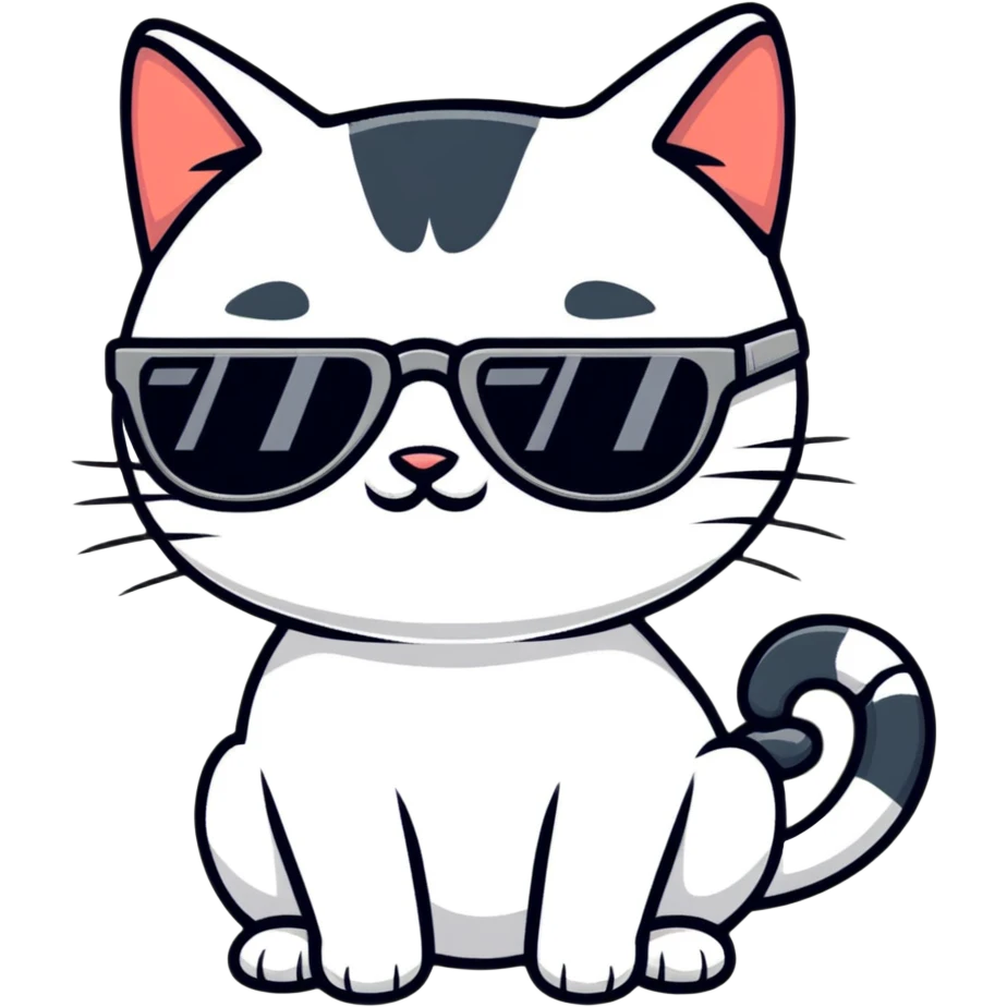 Cat with sunglasses emoji