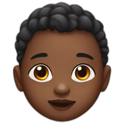 Black baby with big cheek emoji