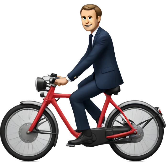 Macron on a bike emoji