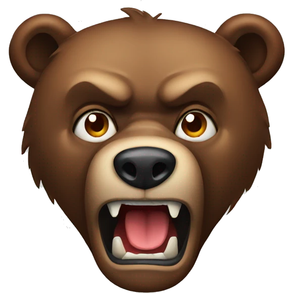 Angry Brown bear emoji