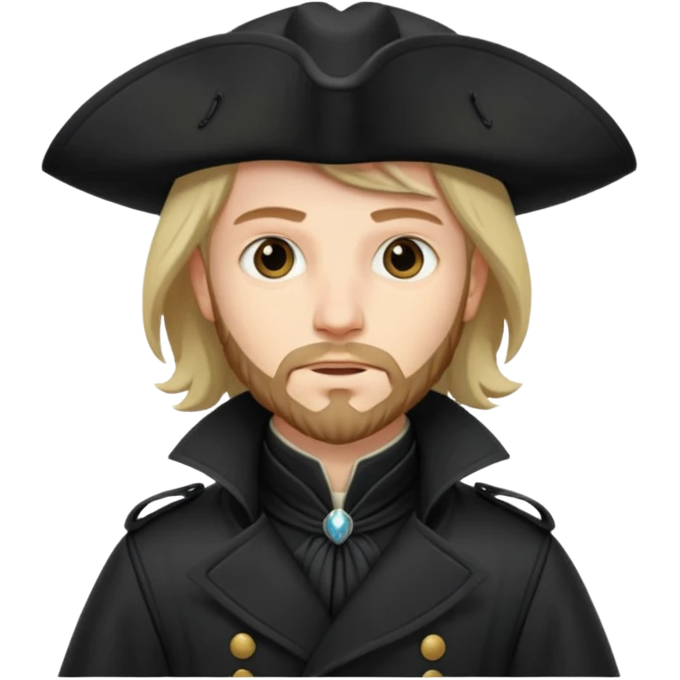 Athos, musketeer in black trench coat emoji