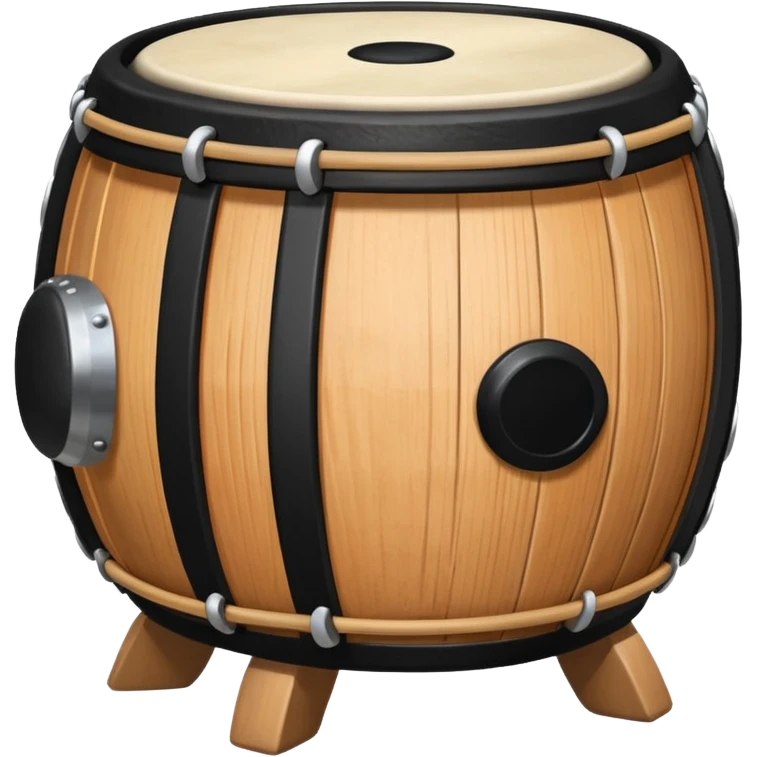 taiko drum in black emoji