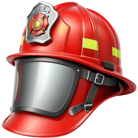 firefighter rescue helmet with badge emoji