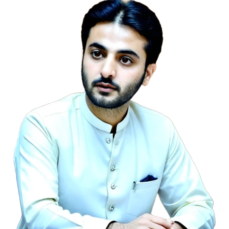 یه مرد مو بلوند با کت و شلوار مردانه آبی همراه با یک کلت که به سمت روبرو نشونه گرفته emoji