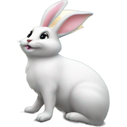 Bunny on the moon emoji