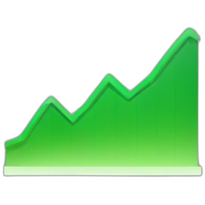 short green rising chart emoji